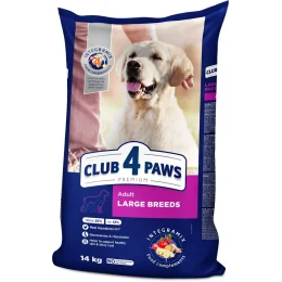 Сухий корм Клуб 4 Лапи Adult Large Breeds Premium для дорослих собак великих порід від 25 до 90 кг, 14 кг