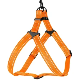 Шлея BronzeDog Active для собак, світловідбиваючий нейлон, помаранчевий, 45-60 см
