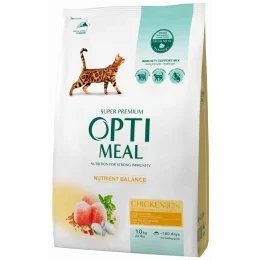 Сухий корм Optimeal для дорослих котів, з куркою, 10 кг