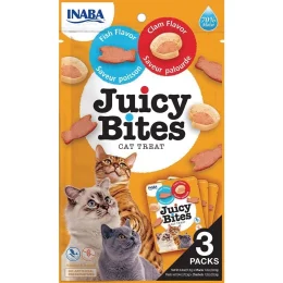 Ласощі INABA "Juicy Bites" для котів, соковиті снеки з рибою і молюсками, 3 шт, 33,9 г