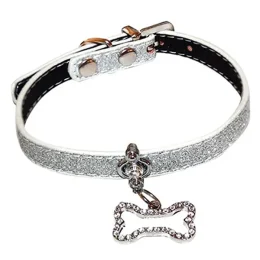 Нашийник Croci Charm зі стразами, для собак, екошкіра, асорті, 1×25 см