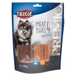 Ласощі Trixie 4 Meat Bars мікс для собак, курка, качка, ягня і лосось, 100 г, упаковка 4 шт