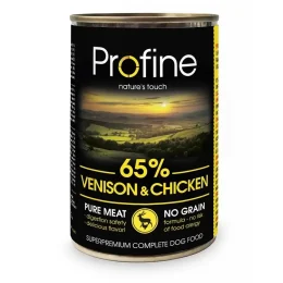 Вологий корм Profine Dog для собак, з олениною та куркою, 400 г