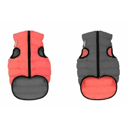 Двостороння куртка AiryVest M40 для собак, коралово-сіра