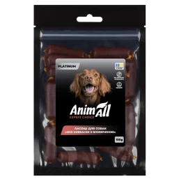 Лакомства AnimAll Platinum Мини колбаски с говядиной для собак, 100 г