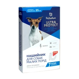 Нашийник Palladium Ultra Protect від бліх і кліщів для собак дрібних порід, червоний, 35 см