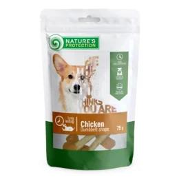 Ласощі Nature's Protection Chicken Dumbbell Shape для собак, гантелі з куркою, 75 г