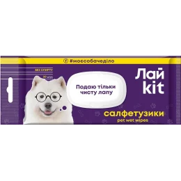 Вологі серветки Лайkit для догляду за тваринами 30 шт