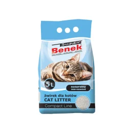 Бентонітовий наповнювач Super Benek Compact для котячого туалету, без аромату, 5 л