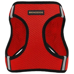 Шлея BronzeDog Mesh Vest для собак, сітчастий нейлон, червоний, 42-47 см