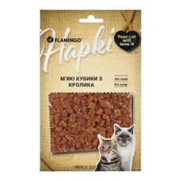Ласощі Flamingo для котів, м'які кубики з м’ясом кролика, 50 г