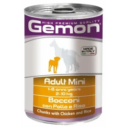 Вологий корм GEMON DOG WET Mini Adult шматочки з куркою і рисом 0,415 кг