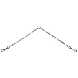 Повідець-спарка Flamingo Twin Chain для собак, метал, 2.5 мм, 2×30 см