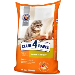 Сухий корм Клуб 4 Лапи Adult Cat Premium для дорослих котів, з кроликом, 14 кг